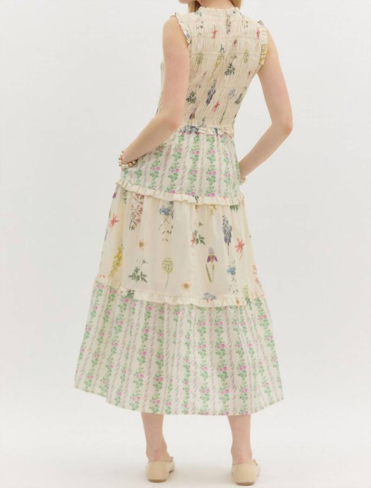 Entro - Jane Tiered Sleeveless Midi Dress