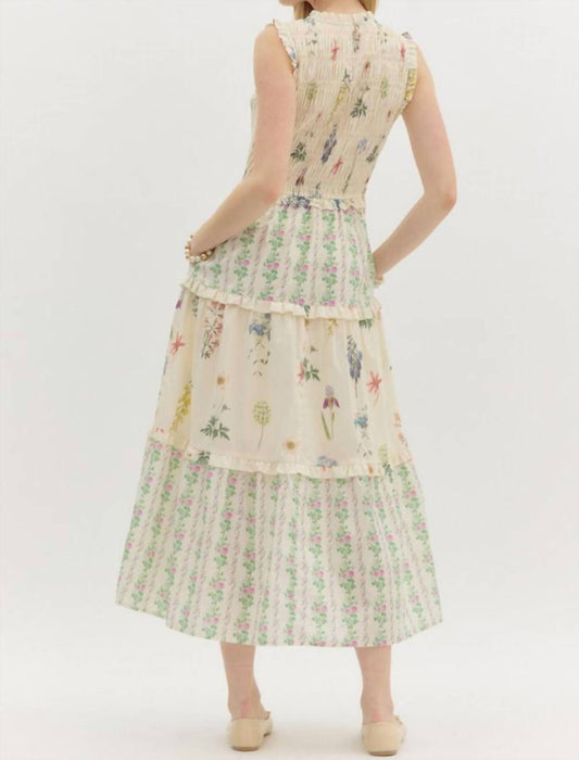 Entro - Jane Tiered Sleeveless Midi Dress