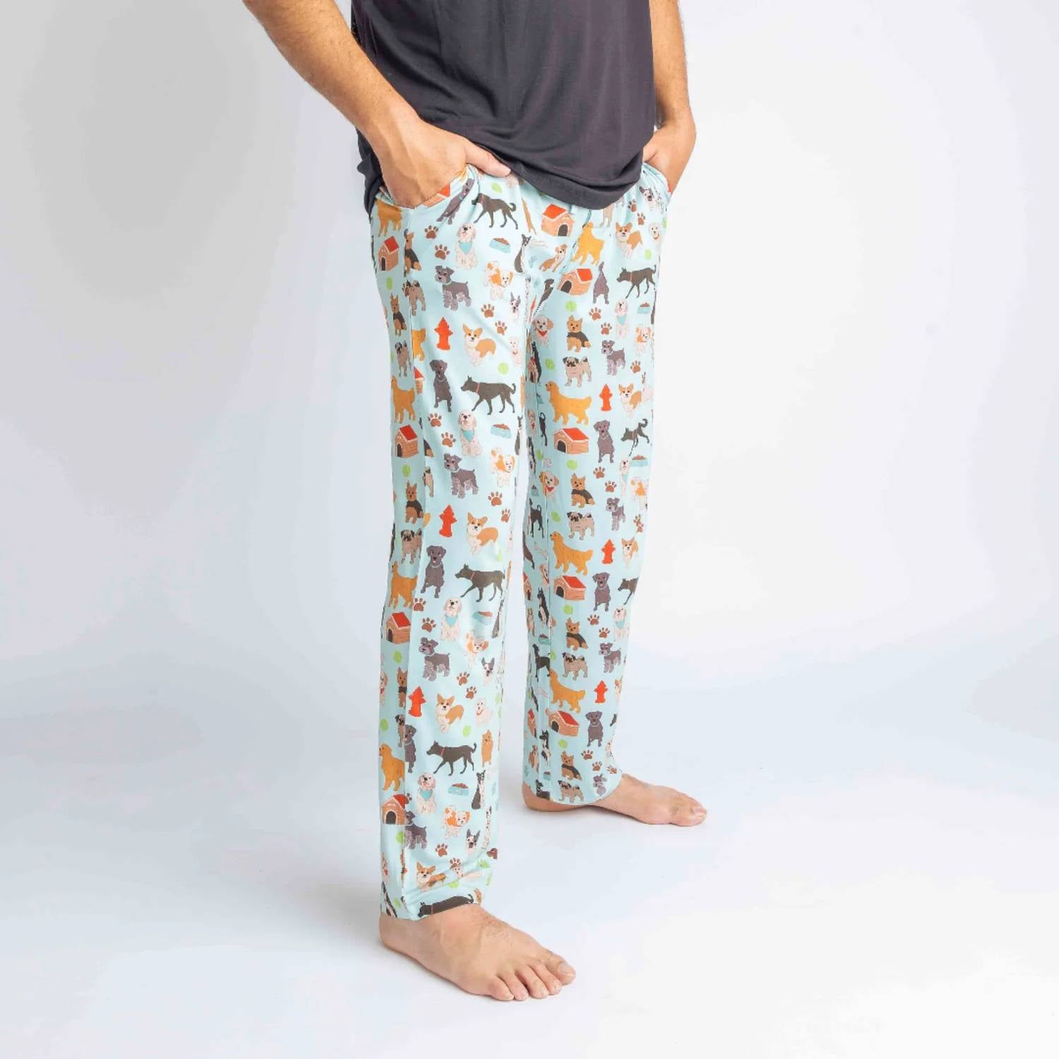 Emerson And Friends - Dogs Bark Bamboo Relaxed Lounge Pajama Pants