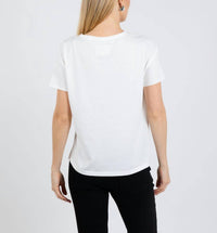 Oui Heart Adore Tee in cloud dancer - women's t-shirt - view 4