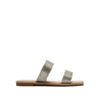 Qupid - Women's Rhinestone Band Slide Sandal