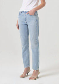 AGOLDE Women's Austin Mid Rise Tapered Slim Jean in lost - women's jeans - alternate view