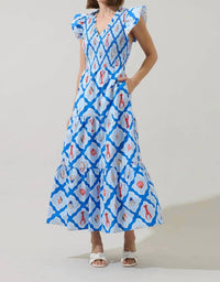 Sugarlips - Lobster Bay Sunfire Tiered Midi Dress