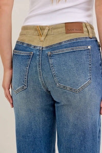 Judy Blue - Corduroy Waist Straight Leg Jeans