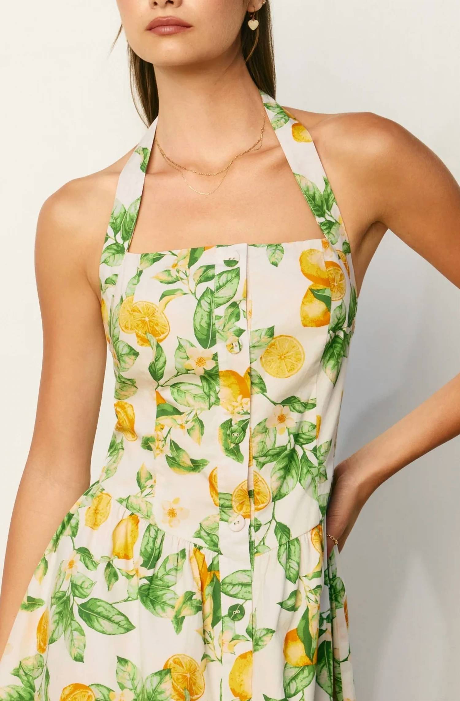 Dress Forum - Fit And Flare Halter Mini Dress