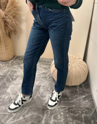 Mica Denim - Super High Wedge Straight Leg