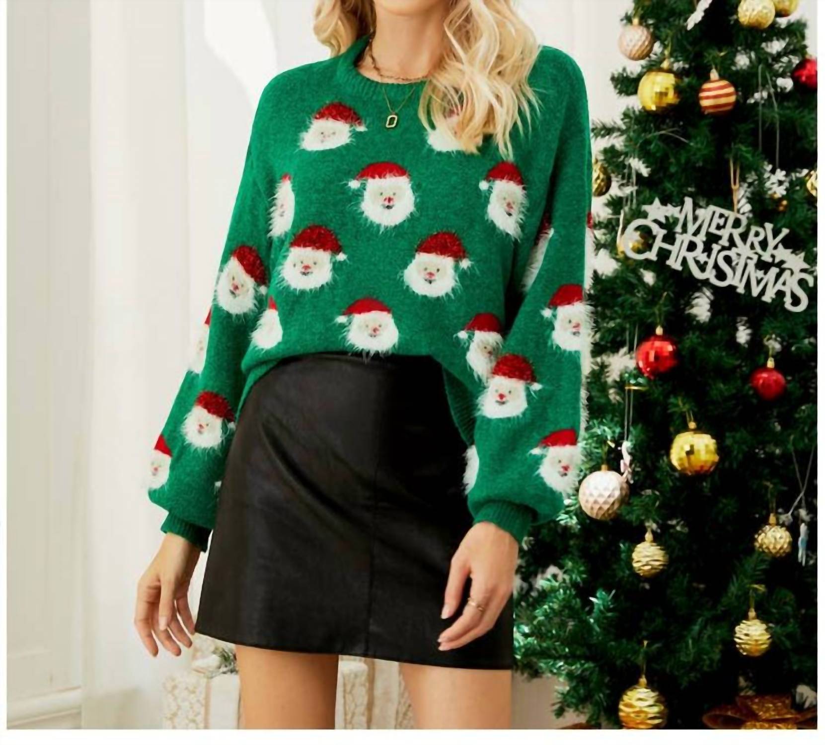 Little Trendy - Santa Crew Neck Sweater