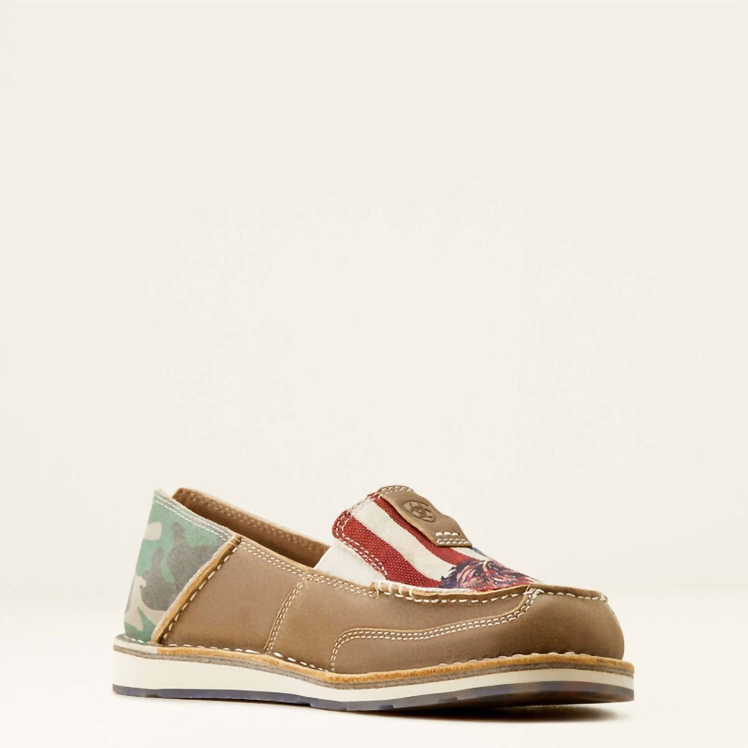 ARIAT Women's Cruiser Rodeo Quincy Shoe in brown bomber - women's flats
