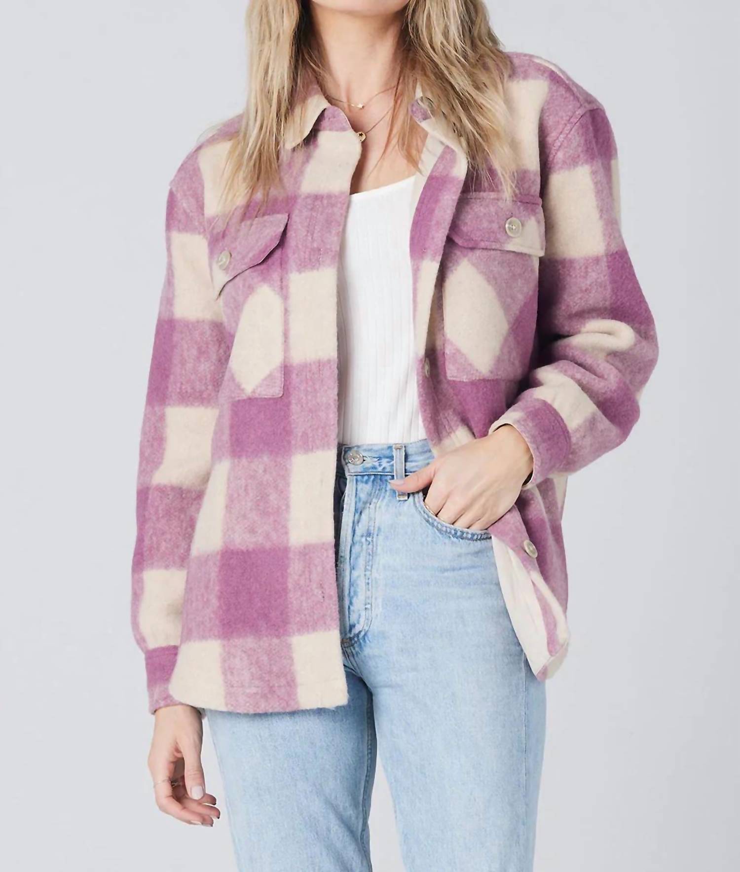 Saltwater Luxe - Long Sleeve Plaid Jacket