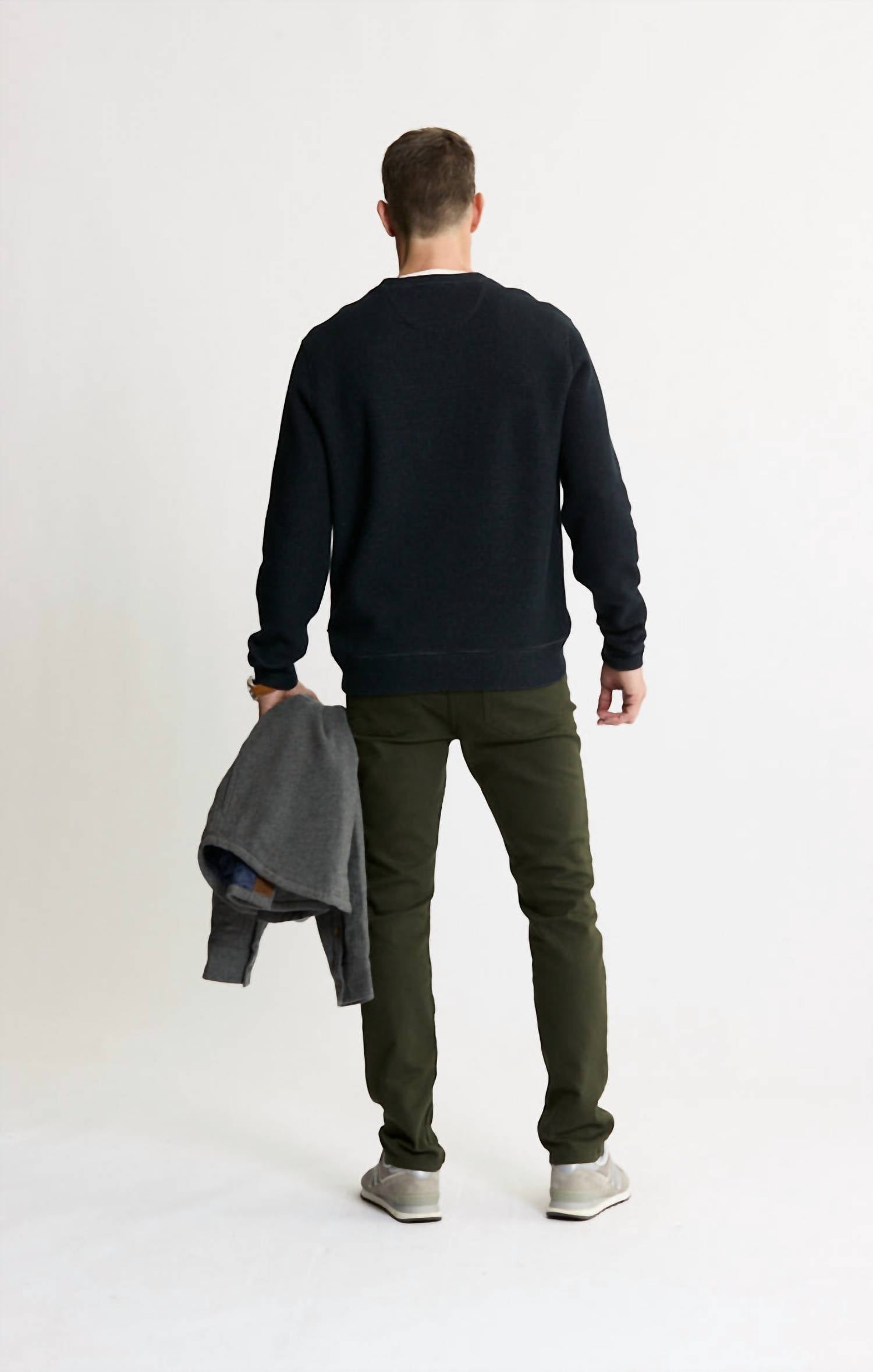 Jachs New York - Doubleface Mesh Crewneck Pullover Sweater