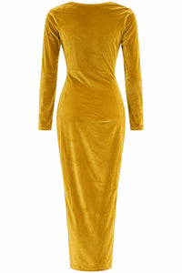 Magia - Women's Velvet V-neck Bodycon Dress