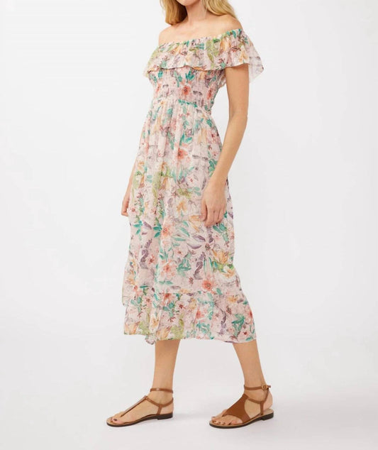 Lovestitch - Off Shoulder Tiered Maxi Dress