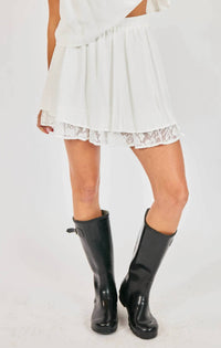 Sadie & Sage - Women's Misty Layered Lace Mini Skirt