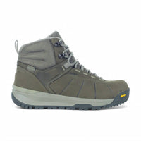 Oboz Men's Andesite Mid Insulated Waterproof Boots in pebble brown - men's shoe - detail view