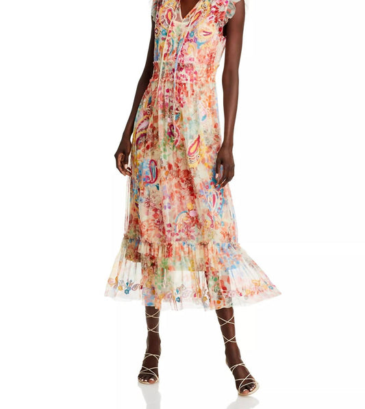 Johnny Was - Mazzy Tie Sleeveless Maxi Dress