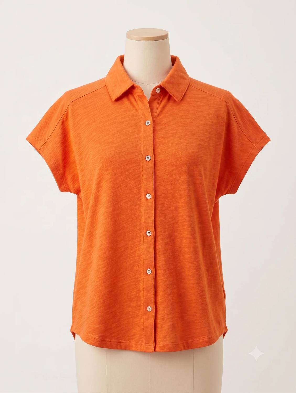 Elliott Lauren - Button Front Tee With Collar