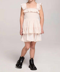 saltwater LUXE Girls Norah Mini Dress in ivory - kids' dress