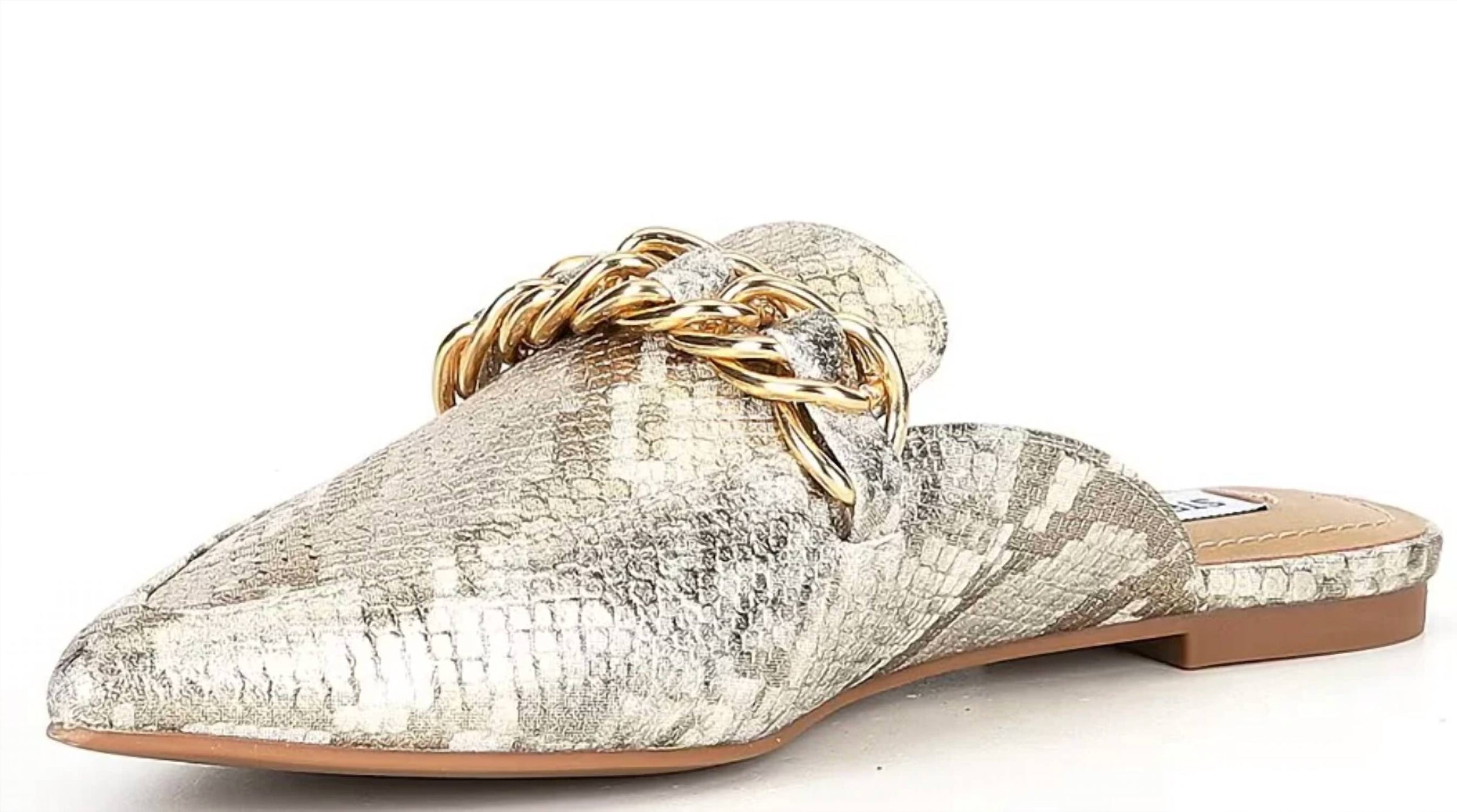 Steve Madden - Women's Python Embossed Faine Mules Shoe