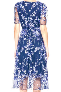 Kensie - Embroidery Mesh Midi Dress