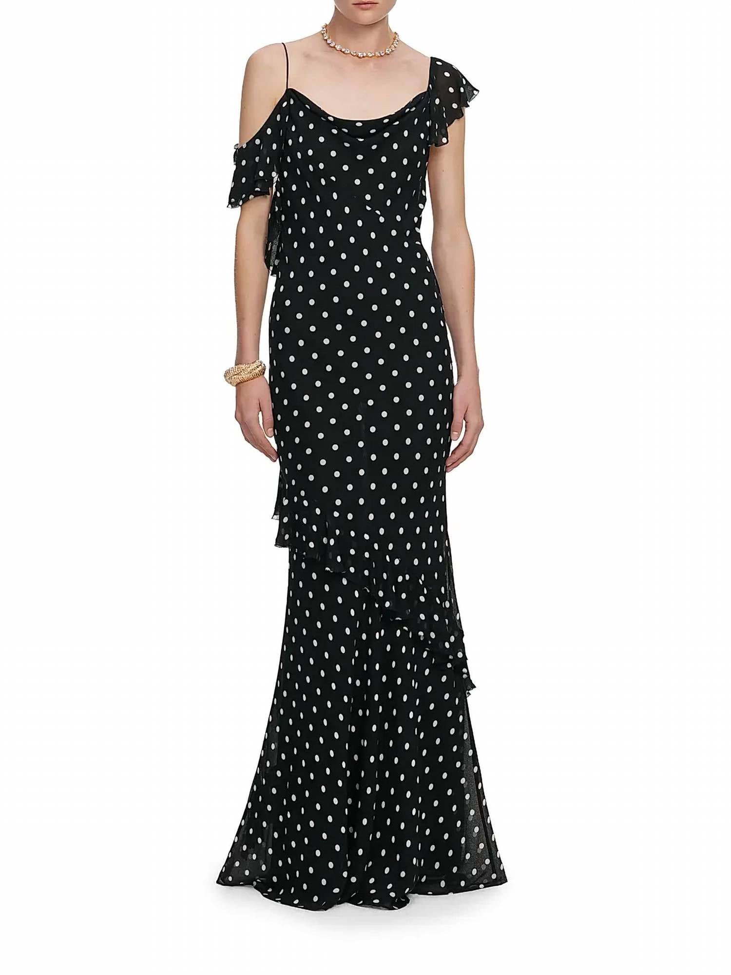 Self-Portrait - Polka Dot Maxi Gown