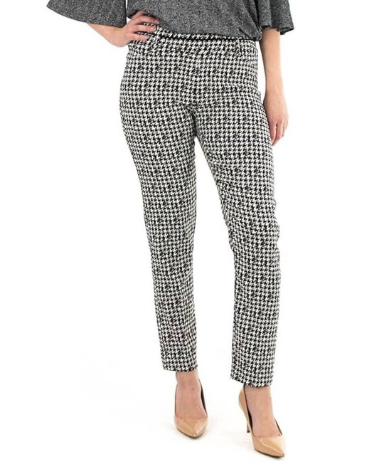 Zac & Rachel - Millennium Houndstooth Stretch Pull On Pants