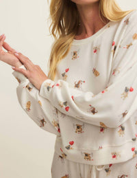Z Supply Bisous Love Pup Top in vanilla ice 4 - women's long sleeve top - view 4
