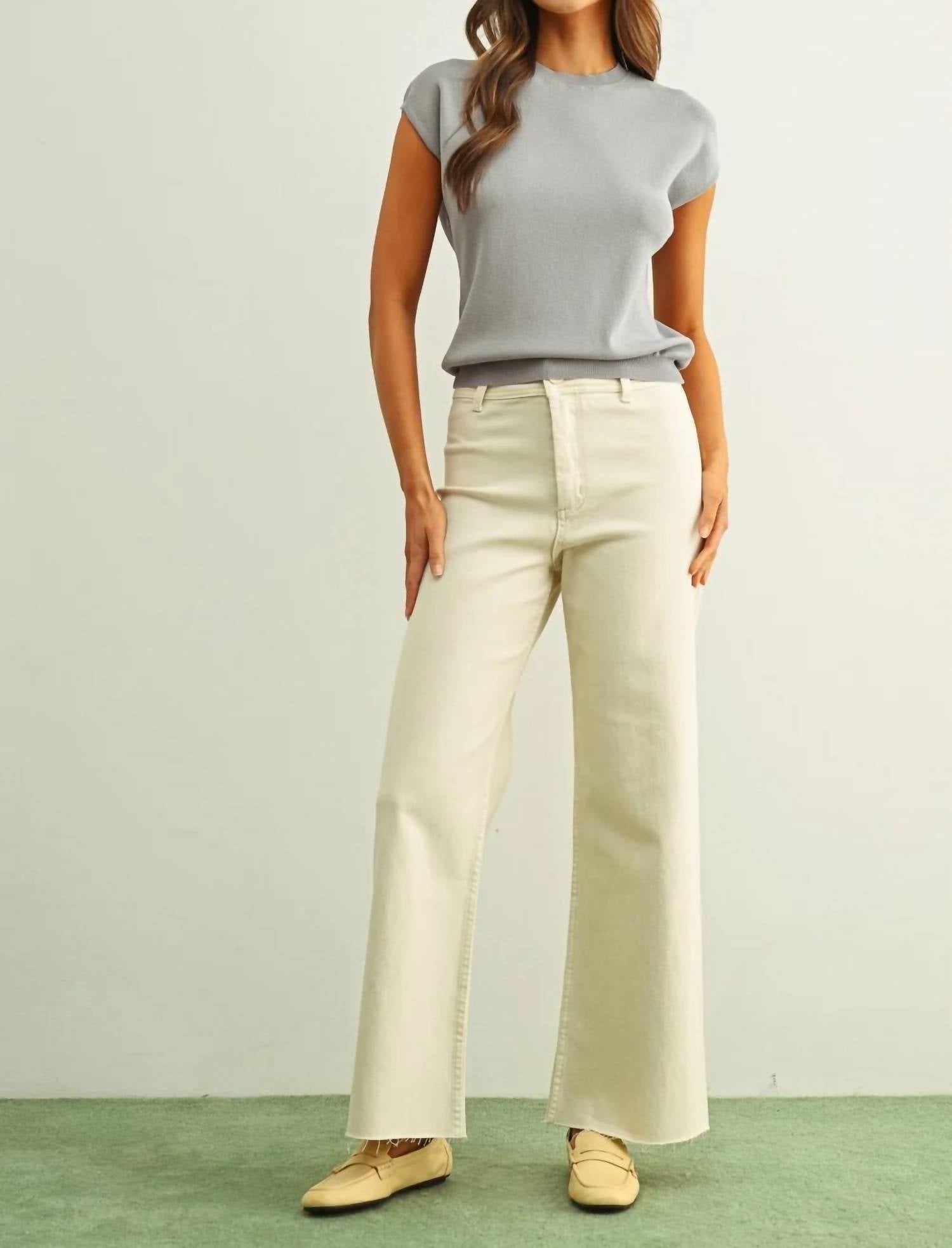 Deon - Cap Sleeve Knit Top