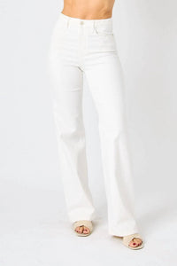 Judy Blue - High Waist Braided Waist Band Wide Leg Jeans