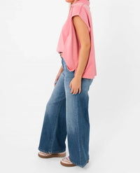 Bucketlist - Double Check Sleeveless Polo Top