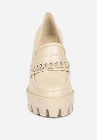 London Rag - Women's Corrine Chained Chunky Loafers