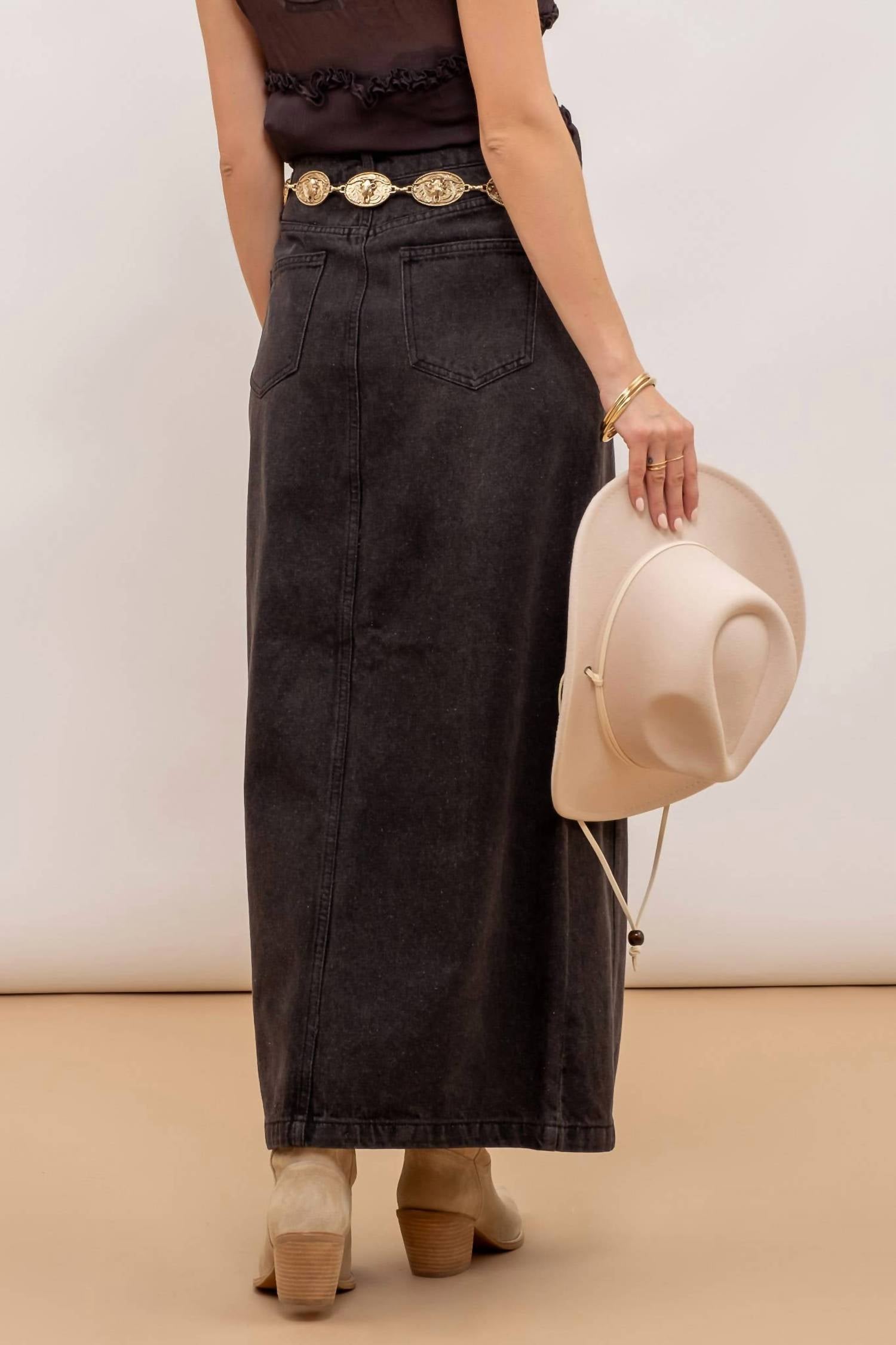 Blu Pepper - Long Pencil Skirt