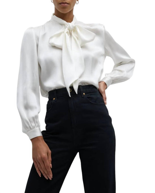 Frame - Femme Tie Neck Blouse