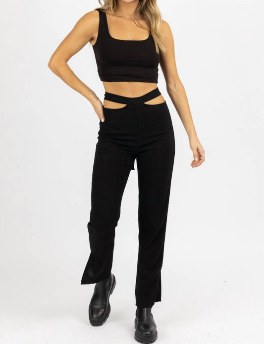Le Lis - WAIST CUTOUT TIE-BACK PANT
