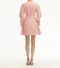 Oscar De La Renta - Floral Detail Embroidered Dress