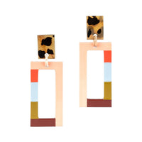 Sunshine Tienda - Women's Del Mar Colorblock Earrings