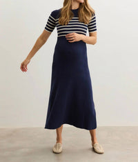 Hatch - Kaitlyn Cotton Rib Midi Dress - Maternity