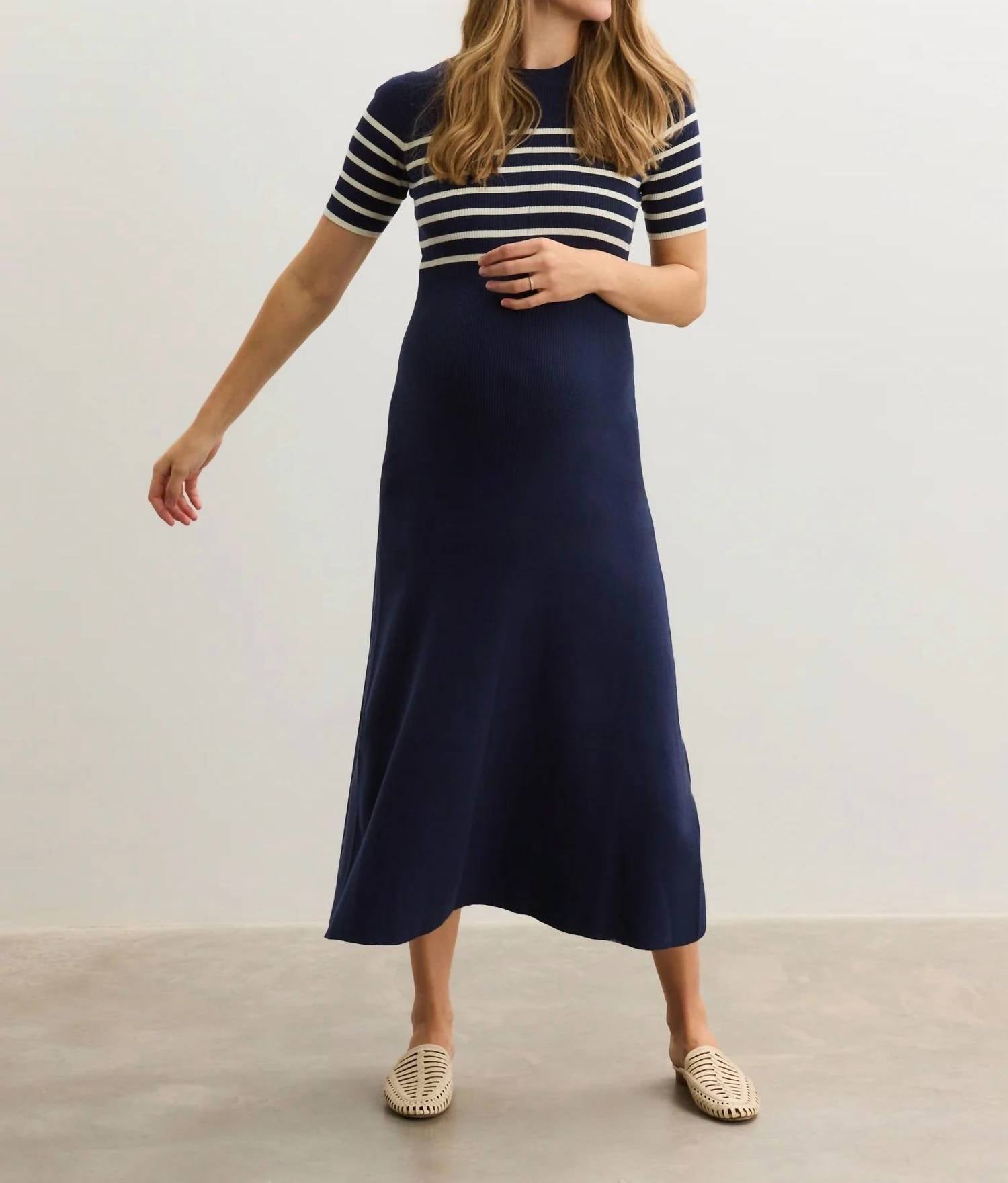 Hatch - Kaitlyn Cotton Rib Midi Dress - Maternity