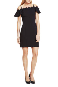 Kensie - Crepe Scuba Cold Shoulder Sheath Dress