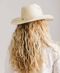 Gigi Pip Women's Codi Straw Cowboy Hat in natural - women's hat - detail view