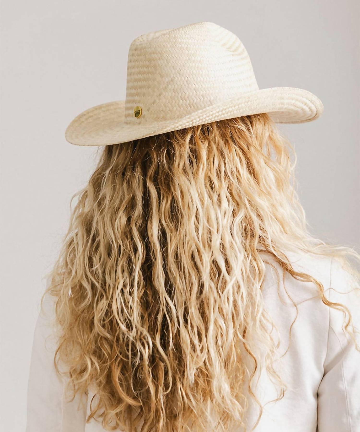 Gigi Pip Women's Codi Straw Cowboy Hat in natural - women's hat - detail view