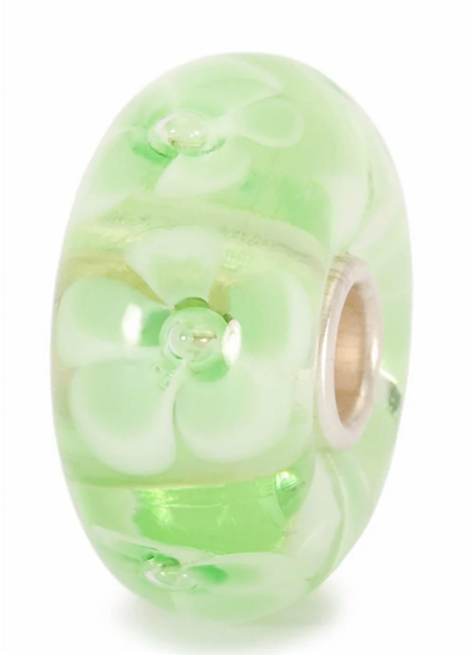 Trollbeads Women's Flower Glass Bead Charm in light green - women's accessory