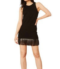 Caballero - Lana Black Fringe Hem Dress