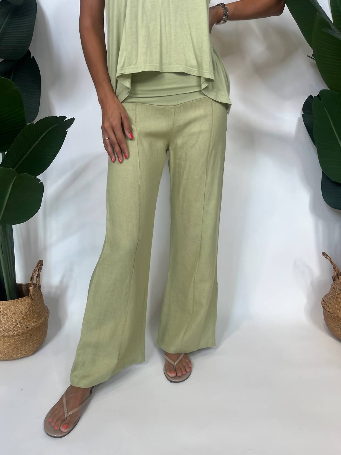 Fresh Laundry - Foldovers Linen Pant