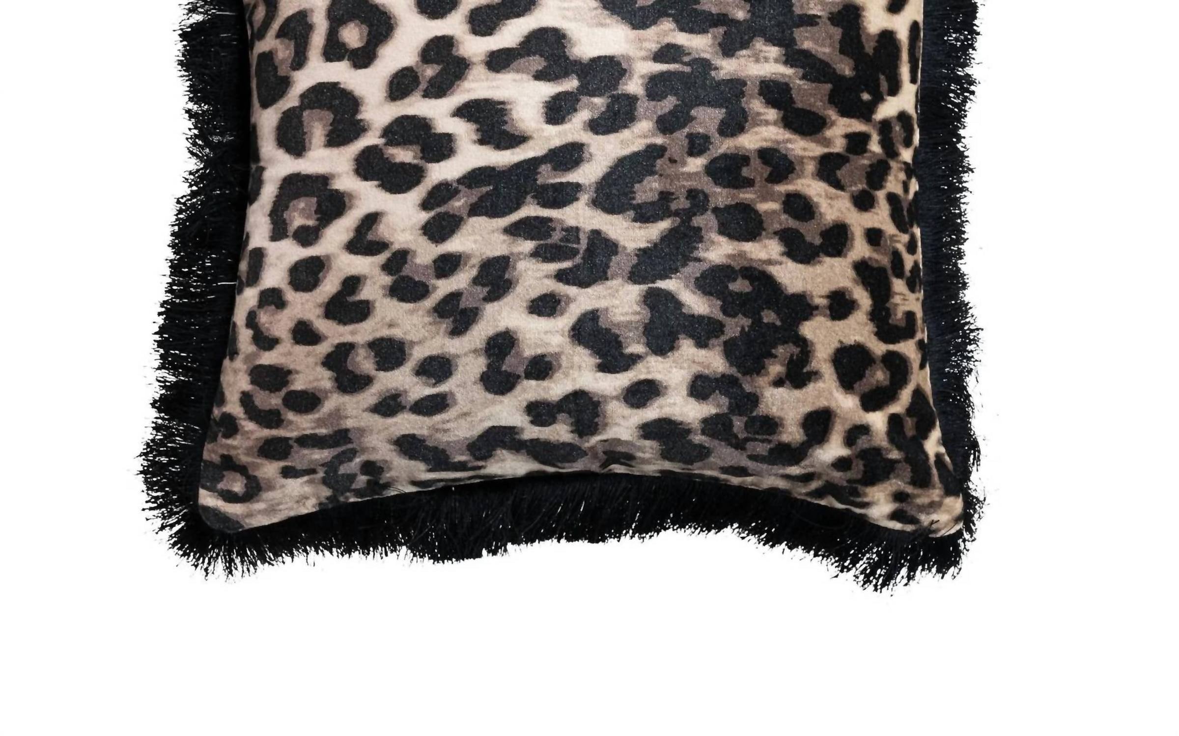 Creative Co-Op - Velvet Leopard Pillow