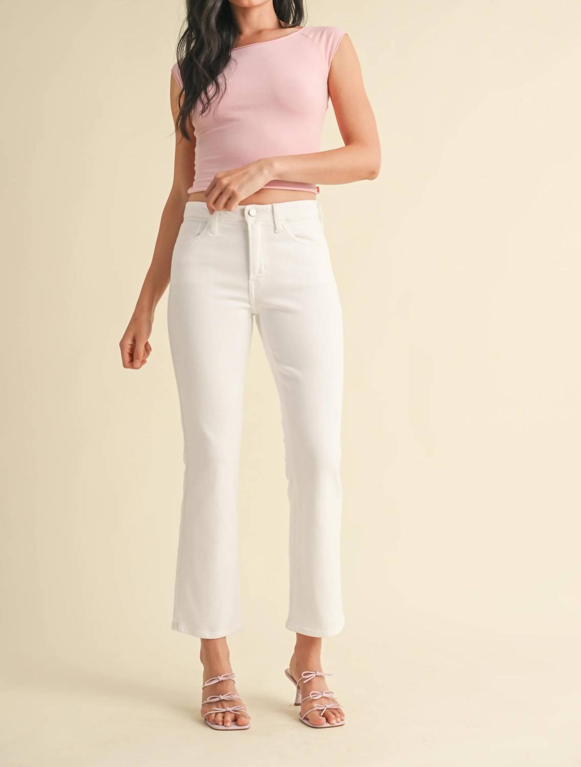 Just Black Denim - Slim Cropped Bootcut Jeans