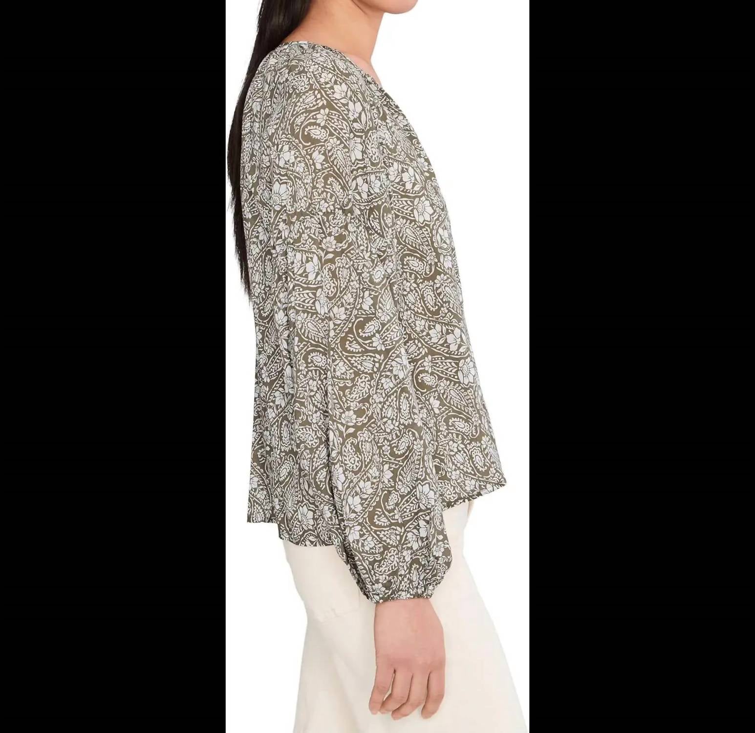 Sanctuary Feeling Best Top in olive branch - women's blouse - alternate view