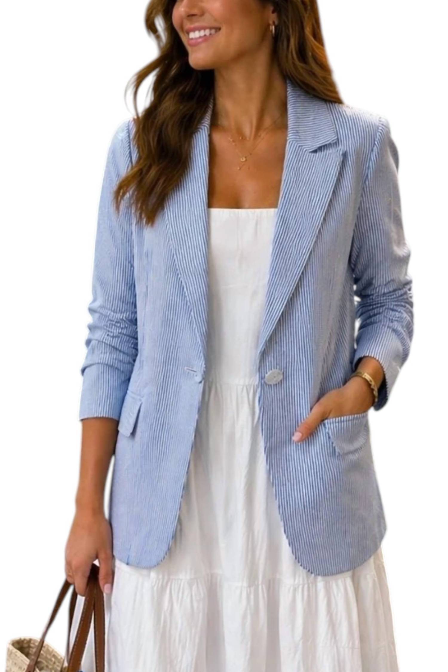 Skies Are Blue - Seersucker Blazer