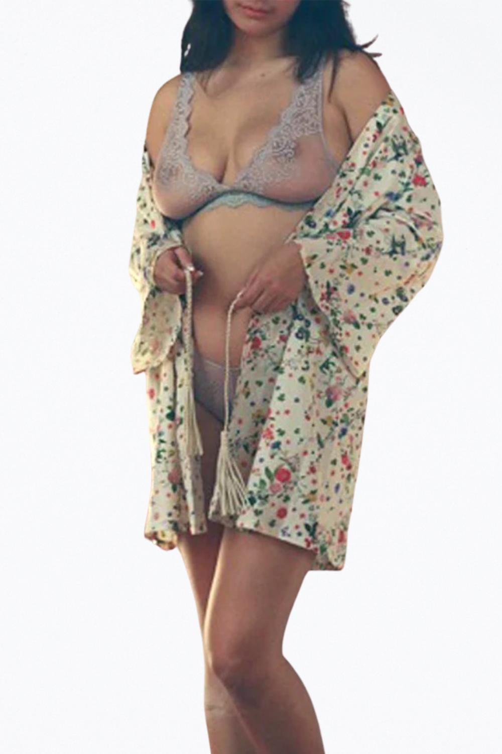 MARIANNE FLORAL ORGANIC COTTON KIMONO