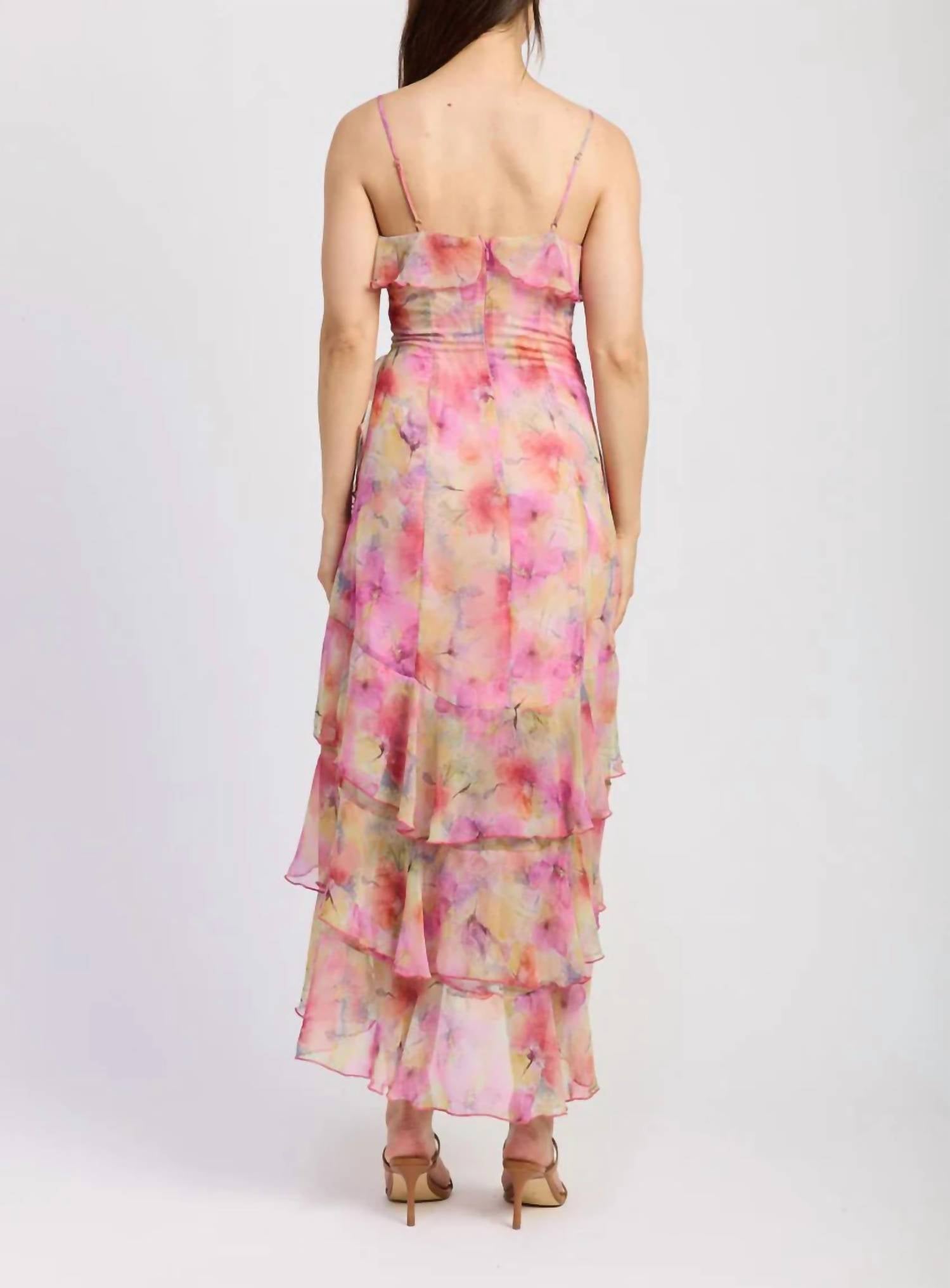 En Saison - Amari Ruffle Chiffon Maxi Dress