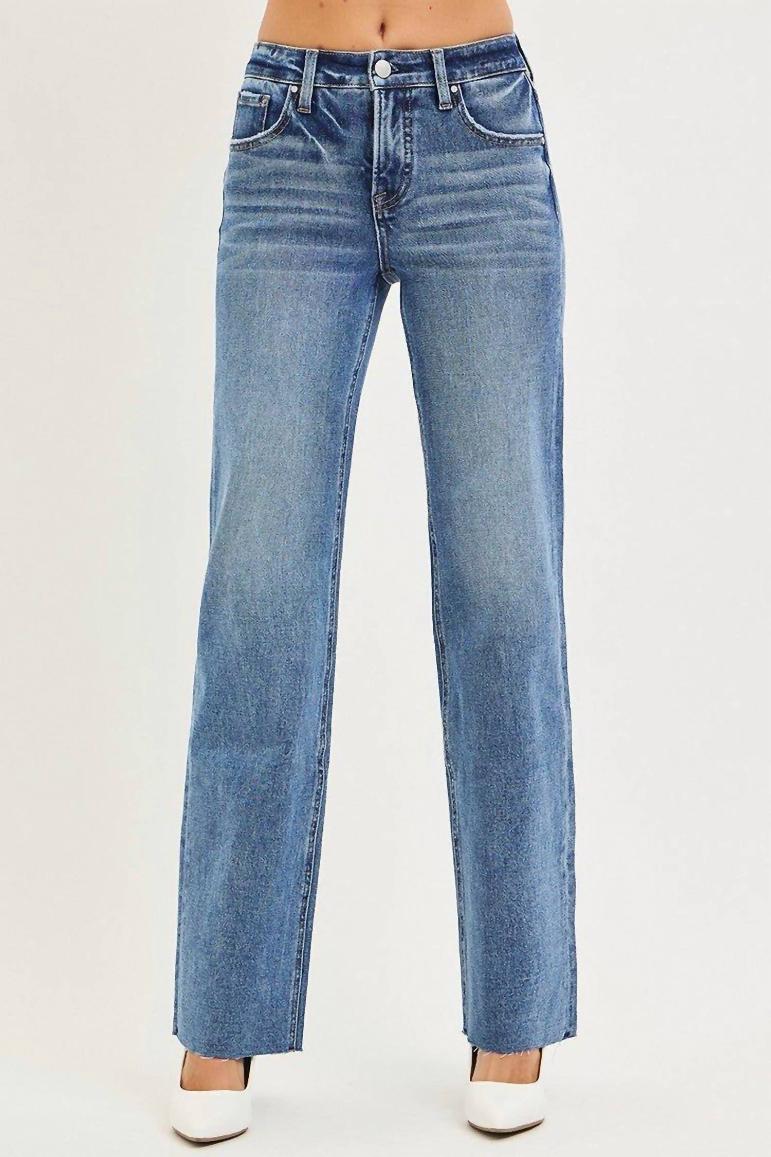 Risen - 4-way Stretch Tummy Control Straight Leg Jeans